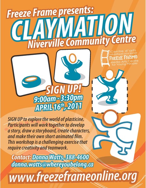 Claymation workshop poster