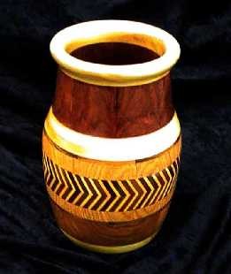 Inlayed and Segmented Vase