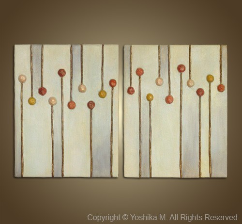 Balance Red -3D Relief Wall Art- Metallic Gold