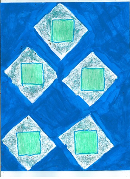 Blue squared Daimond