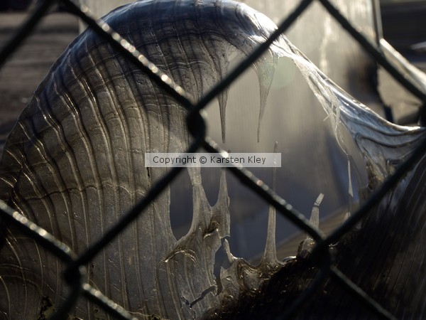 Melted plastic
