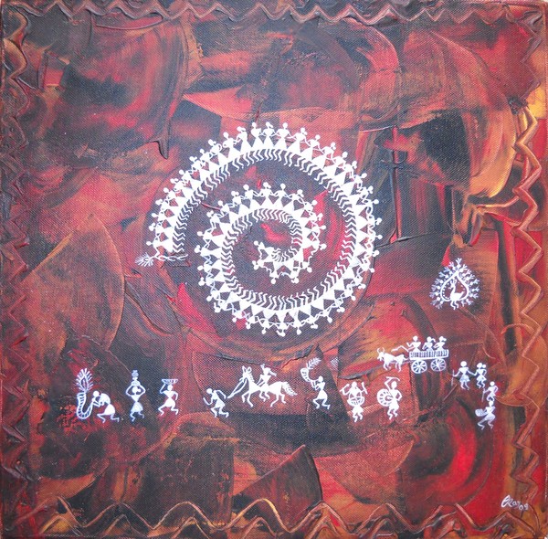 Wedding procession (warli art)
