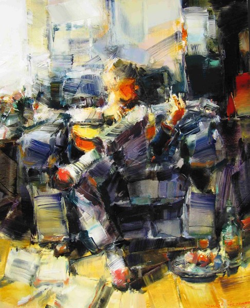 Guitarist 100 x 80 cm oil on linen