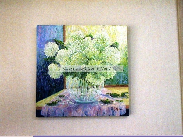 White hydrangeas -SOLD