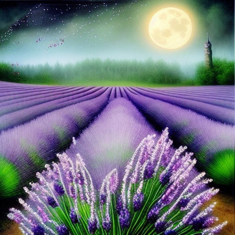 Magical lavender field