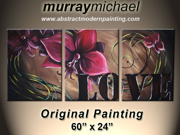 abstract painting orchid love