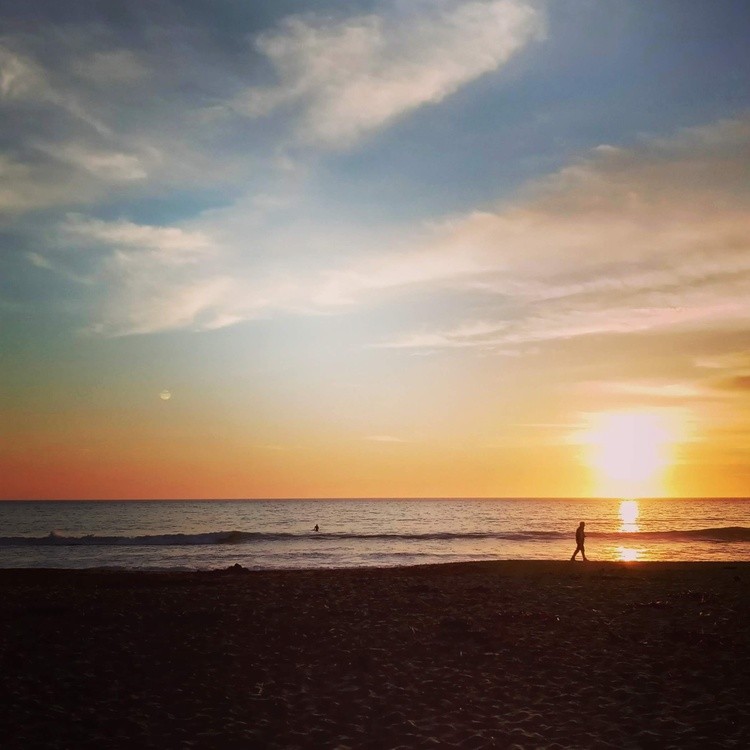 Solo Sunset Walk  Santa Cruz, California