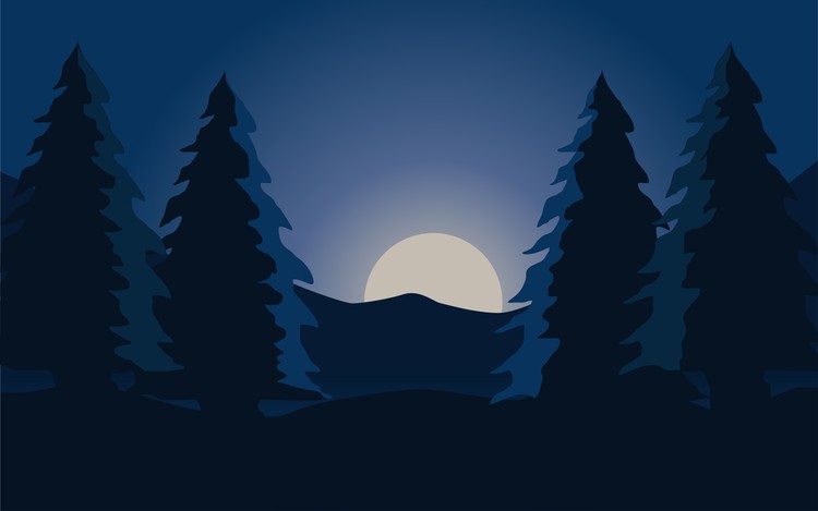 simple moonlight tree