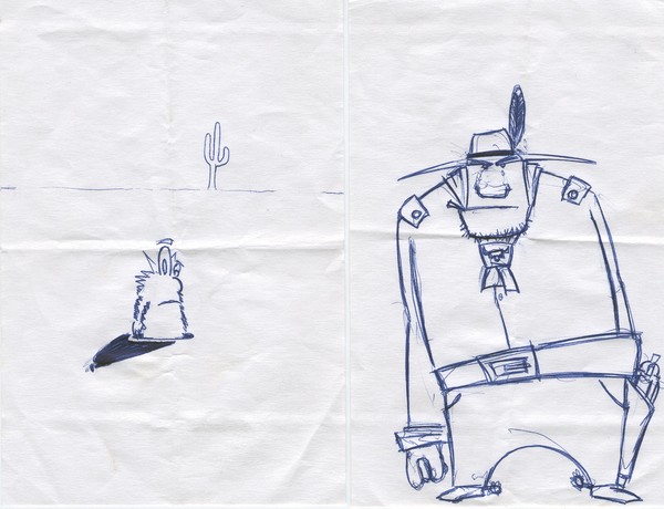 cowboy and prarie dog