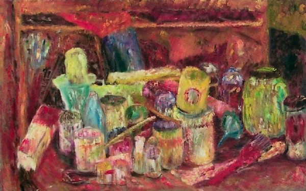 Jumble of tins and jars 