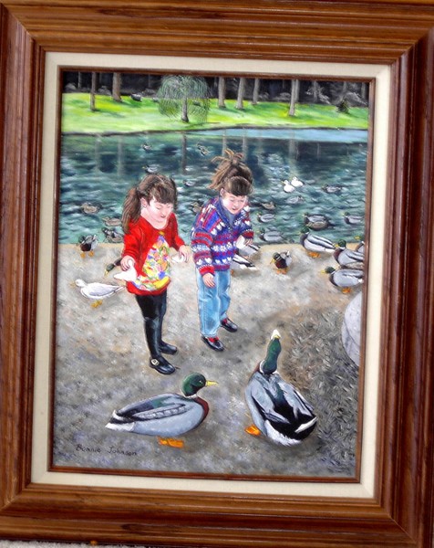 Children Feeding Ducks