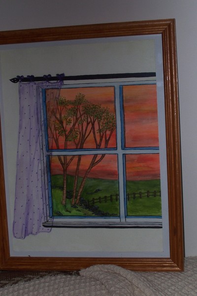curtains in the window