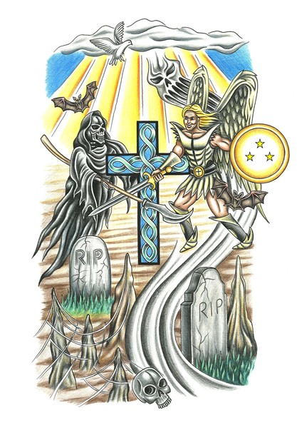 Grim Reaper Vs Heaven Angel