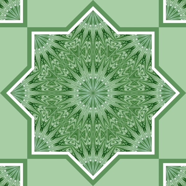 Green Kaleidoscope Star (One)
