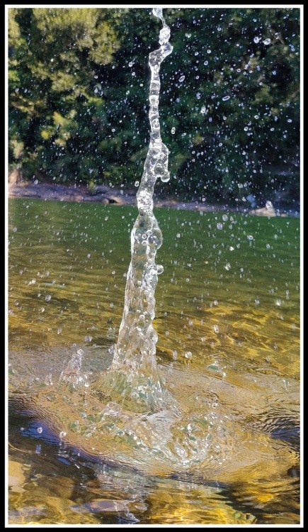 standing in water