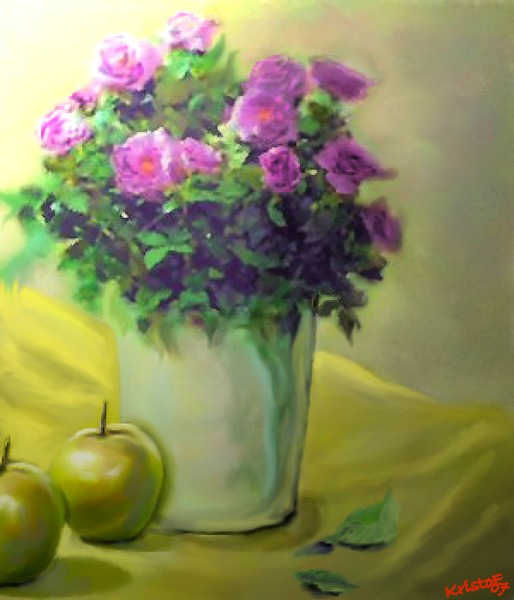 Pink roses and