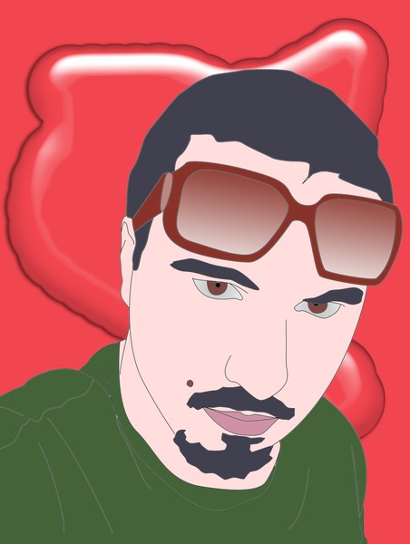 Self Portrait with Red