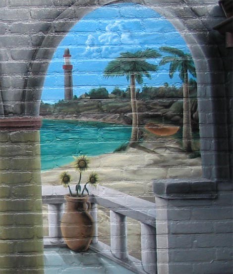 Garden Mural close up