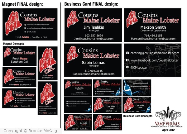Cousins Maine Lobster - Magnet and Biz Cards