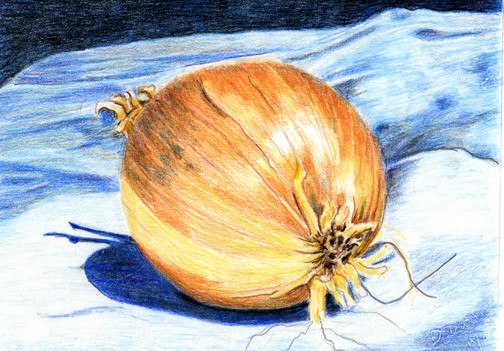 Onion On Blue