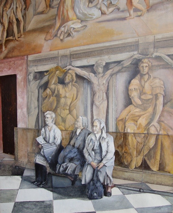 Reposo en el Vaticano-61x46cms 2005