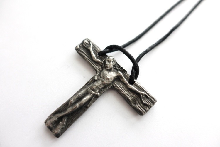 Tau Cross Jesus .For Men Contemporary Cross Jesus Pendant  Mirek Gomolka Art