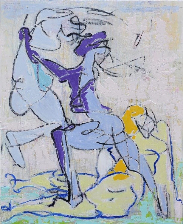 The fight oil on canvas 100x80cm