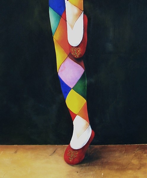 By A Thread  Acrilyc  30x40 detail