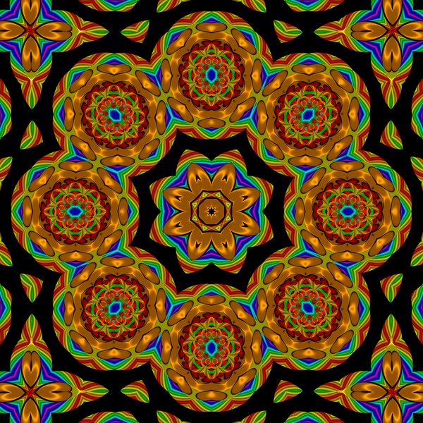 Circled Floral Star Mandala