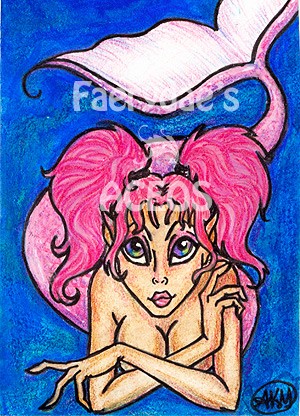 Leenie: Pink Mermaid ACEO
