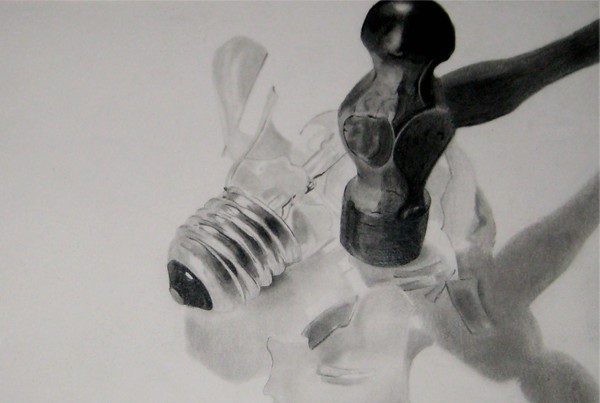 Broken light bulb