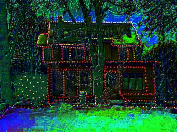 Christmas House Art Edit b