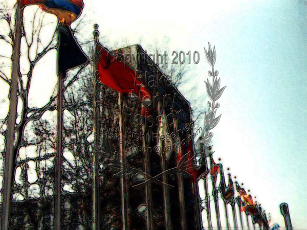 United Nations General Assemble Building & Flags