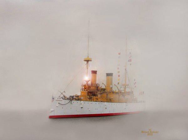 Olympia coming out of Fog