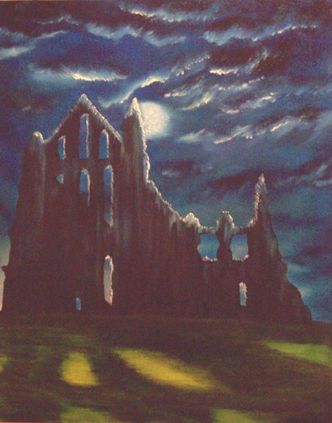 Whitby Abbey in the Moonnlight