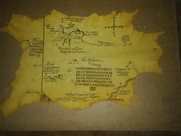 Thror's Map on Goat skin leather