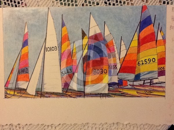 Regatta almost time for the race. 