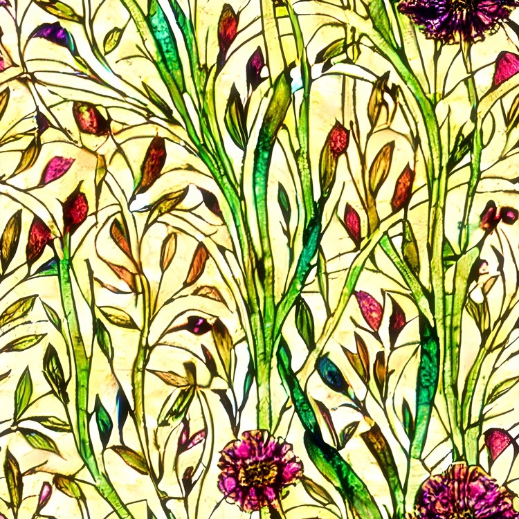 Watercolor mixed color botanical