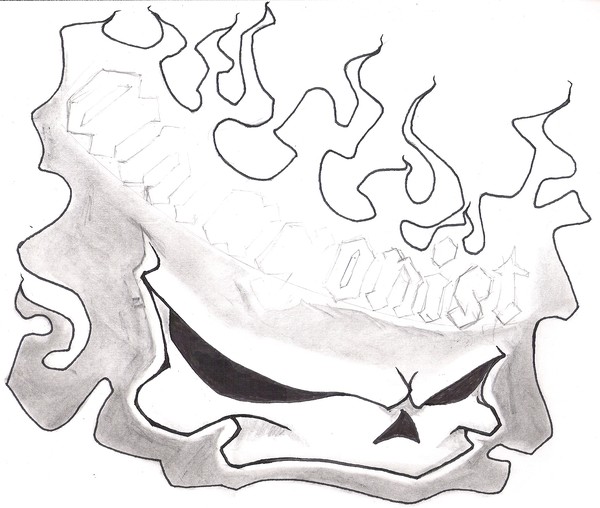 skull on fire