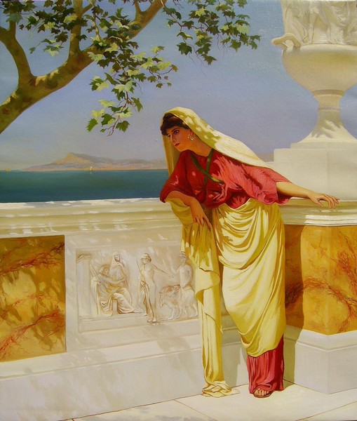 Greek Woman by the Sea
