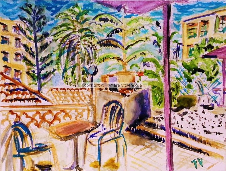 Dozy afternoon in garden, French Riviera