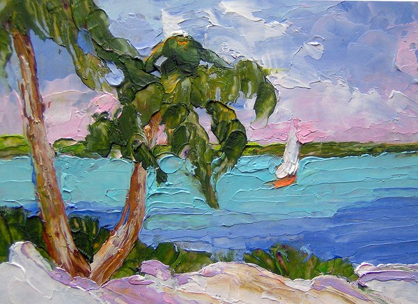 FLORIDA PALMS&BEACH Plein Air Landscape