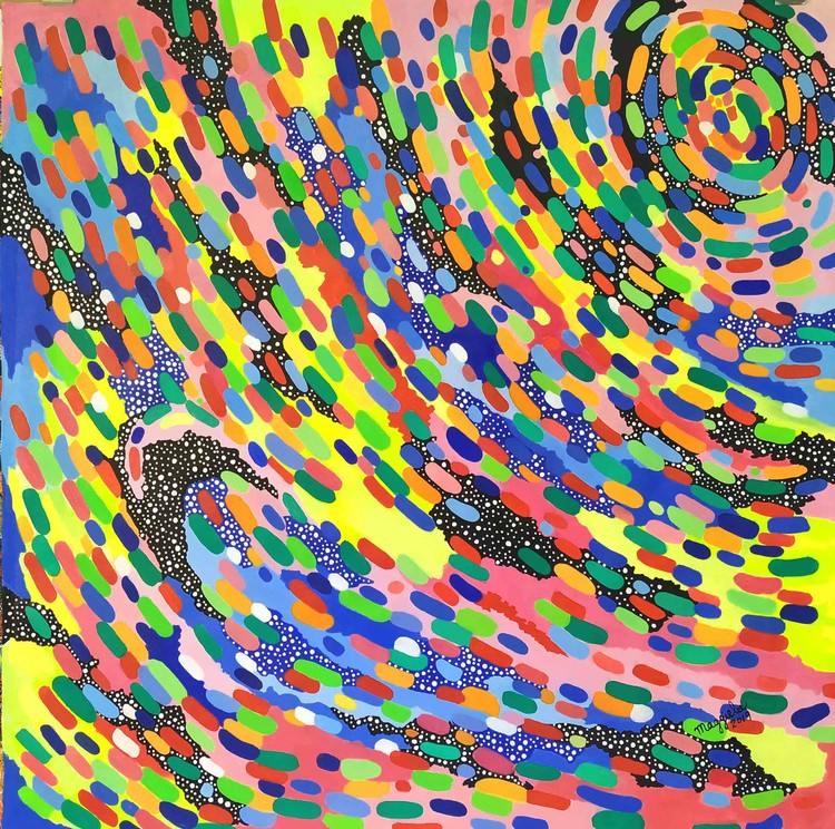 Wave signed acrylic