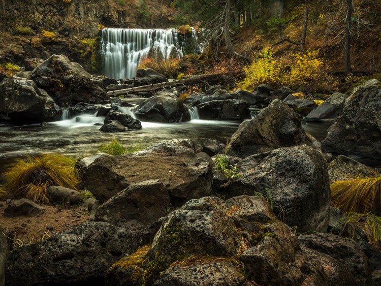 Middle McCloud Falls by Michele James ArtWanted