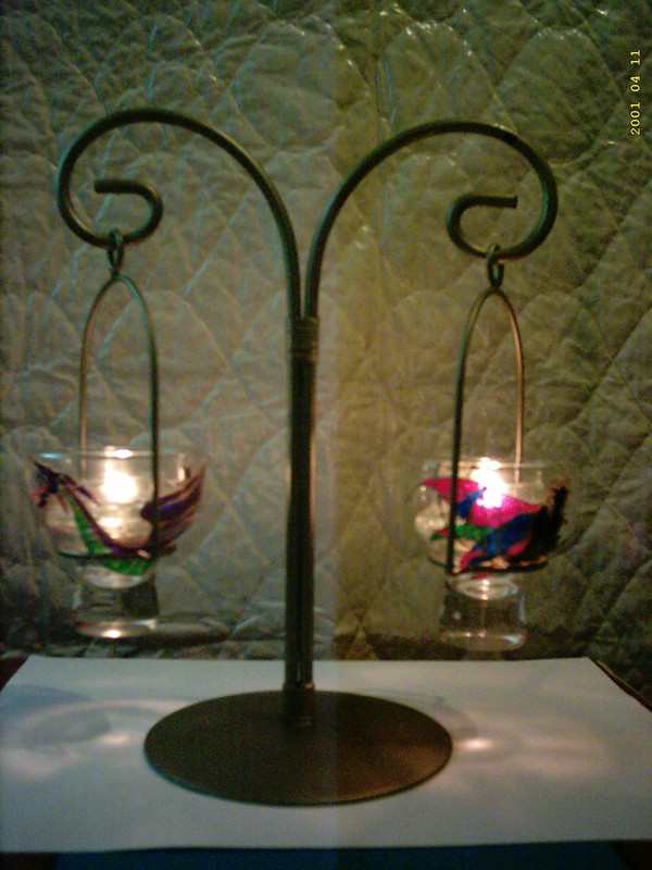 dragon and fairy candle holder