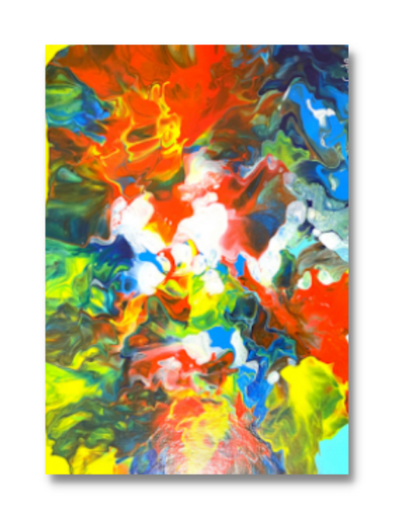 Abstract Fluid Original Acrylic Painting 