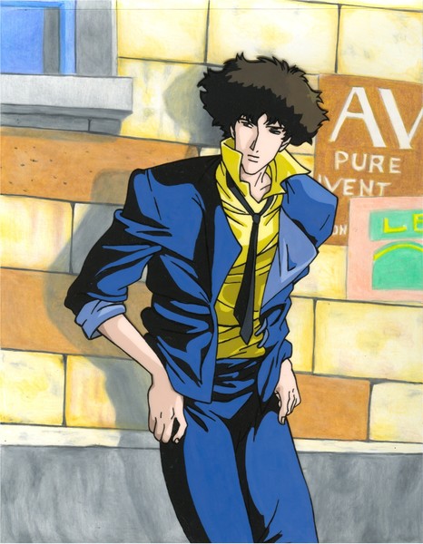 Cowboy Bebop Fan Cel: Spike On The Lean