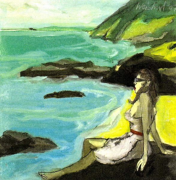 Woman Seated By the Sea