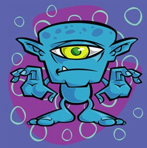 Blue Alien Monster