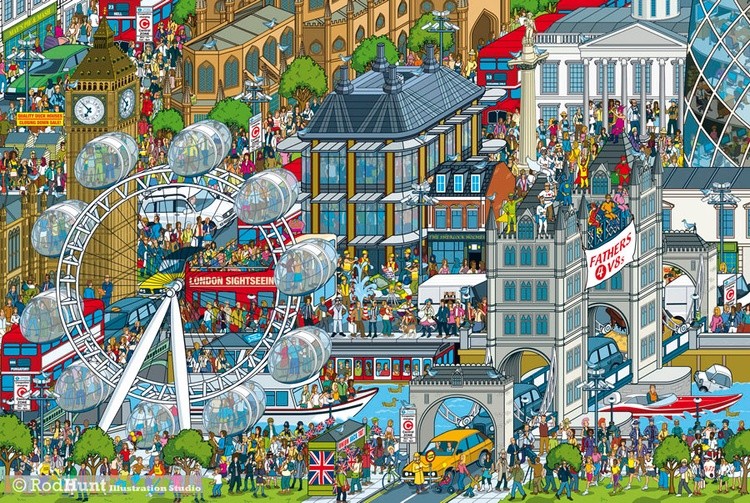 Where's Stig? The World Tour - London Illustration